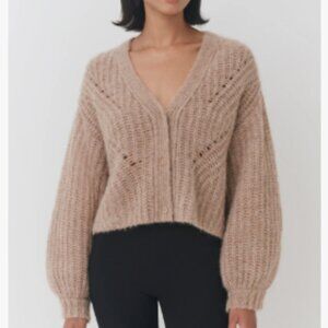 Cuyana Alpaca Wool Cropped Cardigan